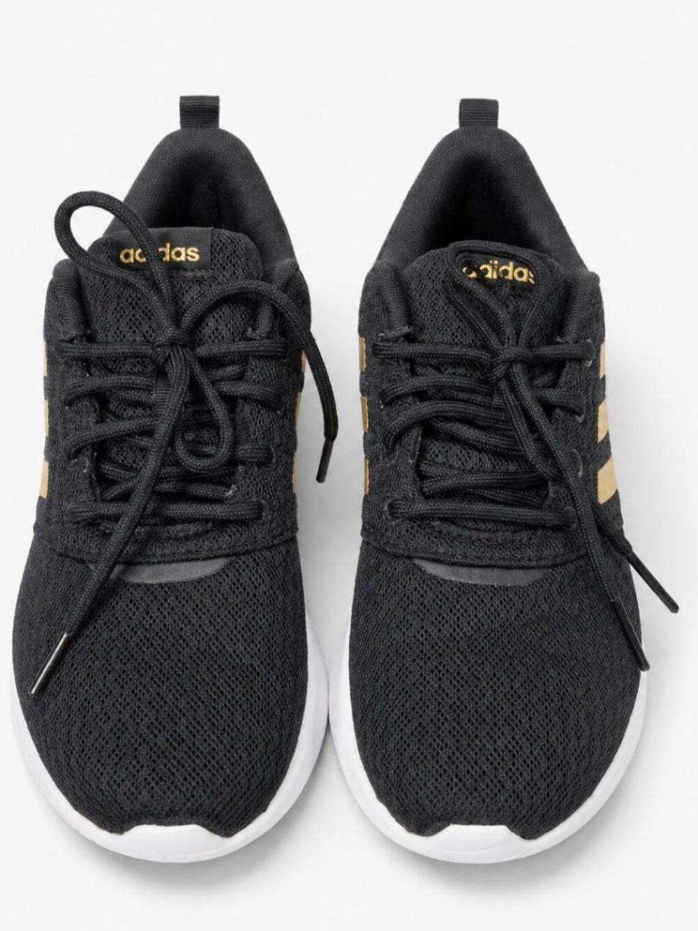 Gold and Black Adidas Sneakers for Women Size 9